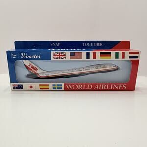 Wooster 1989 TWA 757 Model 619 Airplane World Airlines